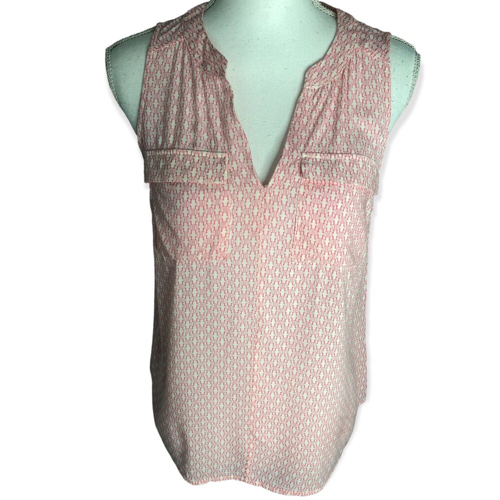 Kenar Women’s Sleeveless Pocketed Printed Blouse